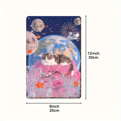 Dreamweaver Kitten Tin Painting: A World of Comfort in Crystal Pink