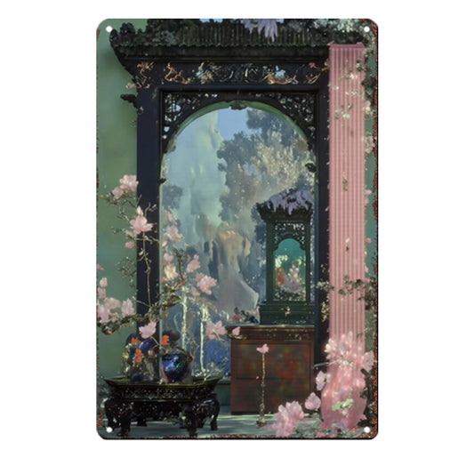 The Celestial Gateway Tin Painting: A Portal to Serene Dreams