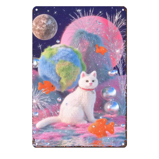 The Stargazing Selkirk Tin Painting: On a Goldfish Planet Odyssey