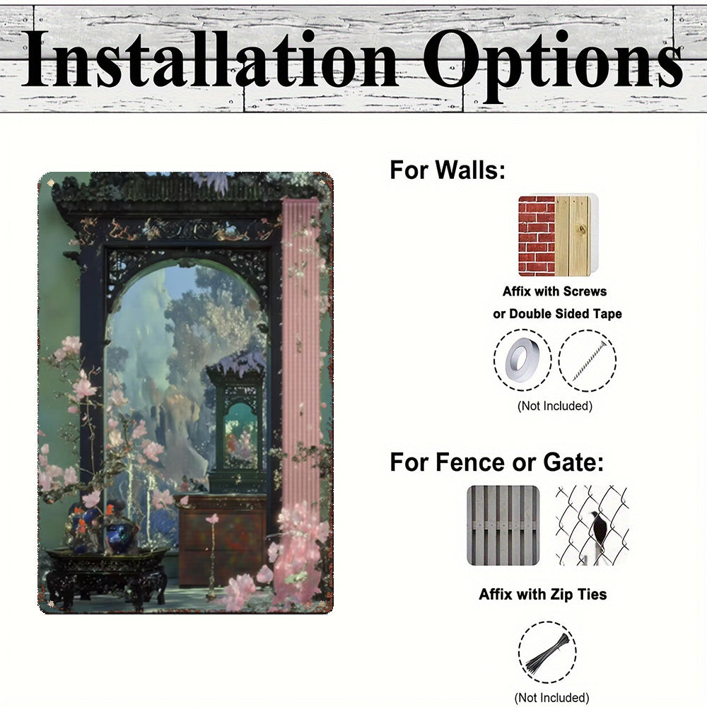 The Celestial Gateway Tin Painting: A Portal to Serene Dreams