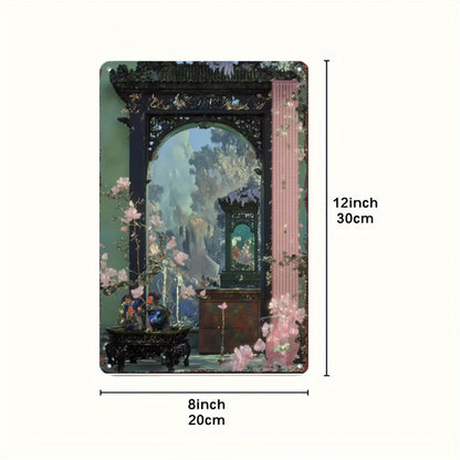 The Celestial Gateway Tin Painting: A Portal to Serene Dreams